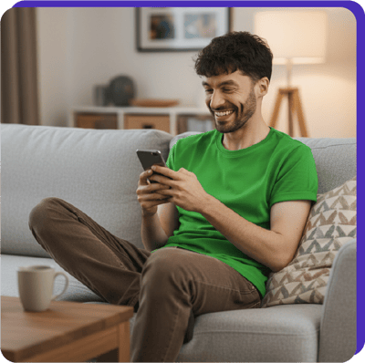 Hombre Comprando por WhatsApp